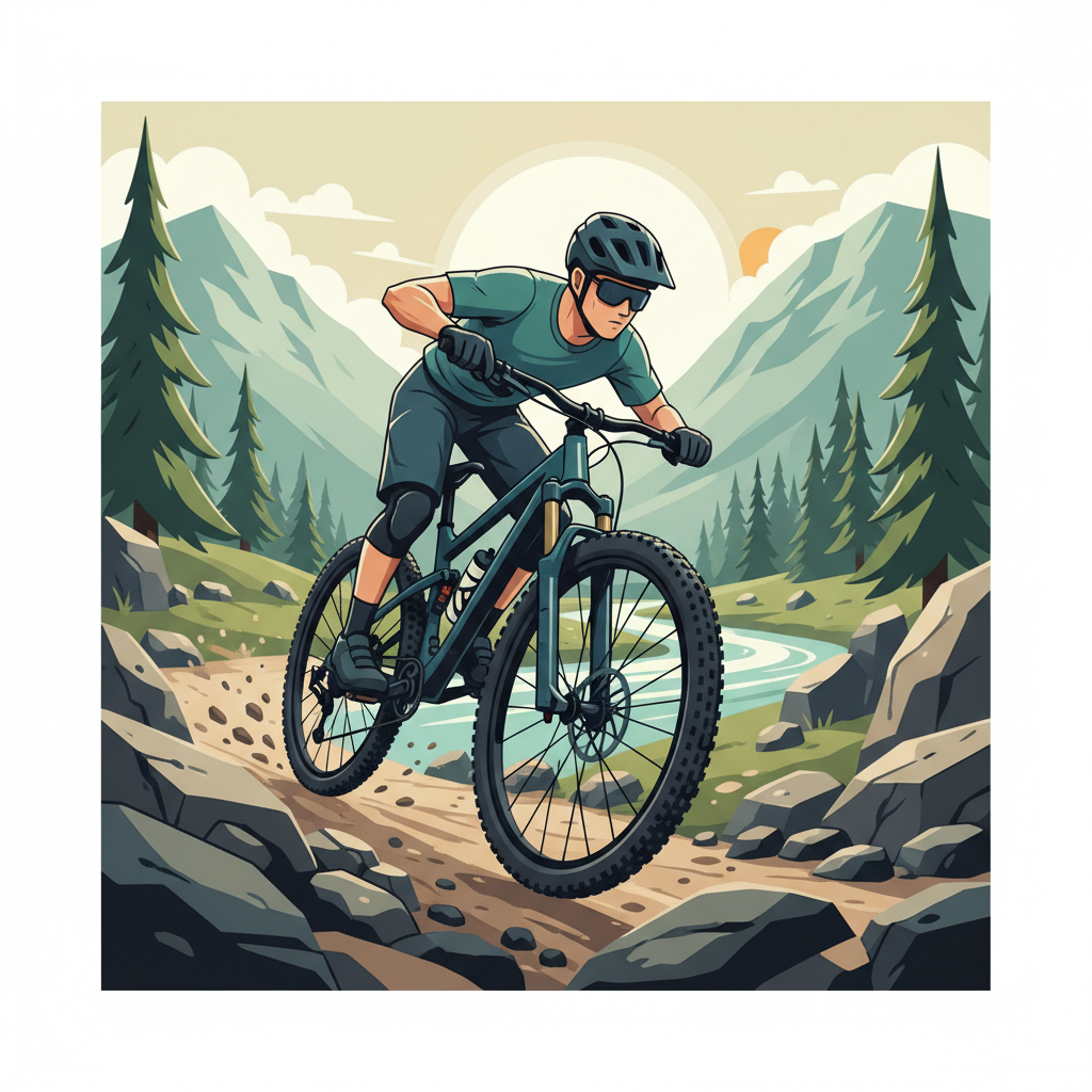 Em trilhas técnicas, uma suspensão bem ajustada proporciona maior controle e confiança, permitindo ao ciclista superar obstáculos com fluidez e segurança.