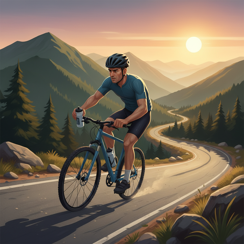 A hidratação e suplementação corretas garantem o fôlego necessário para as subidas mais íngremes.