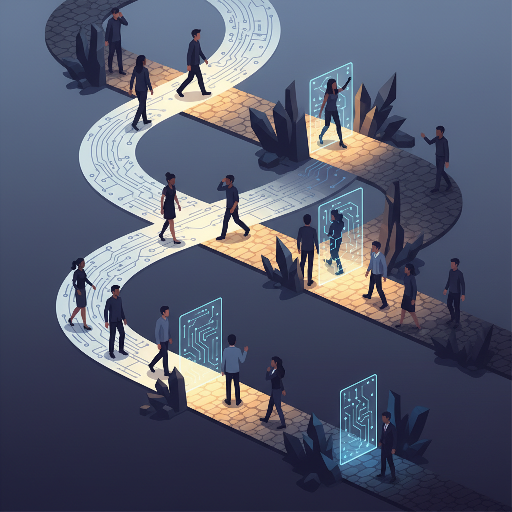 A representação visual dos vieses algorítmicos pode distorcer processos de recrutamento, criando barreiras invisíveis para talentos diversos.
