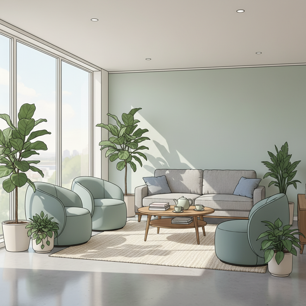 Espaços projetados para a desconexão podem revitalizar a mente e promover o bem-estar no ambiente de trabalho.