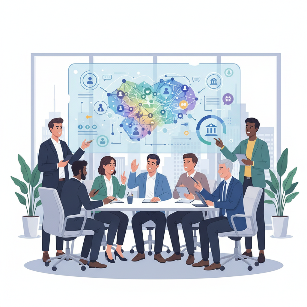 Profissionais de RH utilizando People Analytics para mapear padrões de comunicação e engajamento, permitindo intervenções culturais estratégicas.